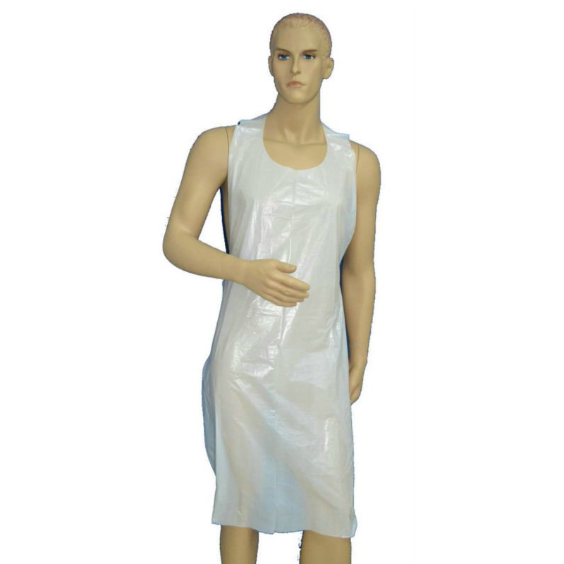 Disposable plastic apron